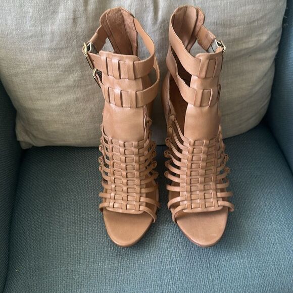Schutz Charley-Louise Atando Sandals Oyster 9B - Picture 1 of 7